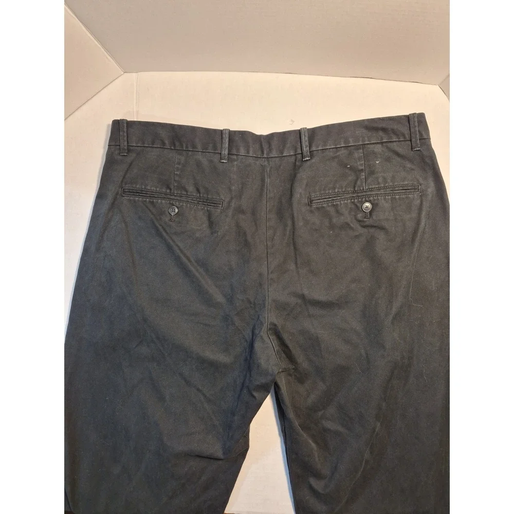 GAP Straight Leg Jeans Mens 36x34 Relaxed Clean Khaki True Black Zip‎ Fly